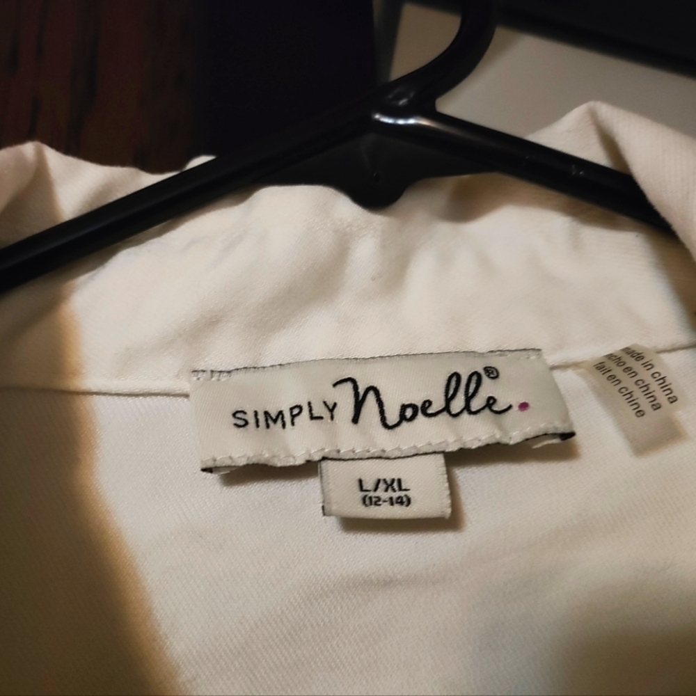 *SUMMER SALE* Vintage Simply Noelle White Lace Jean Jacket - Picture 3 of 6